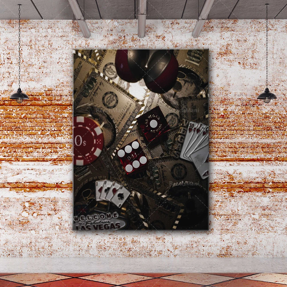 Game room wall hanging art canvas domino and digital wall hanging art poster/