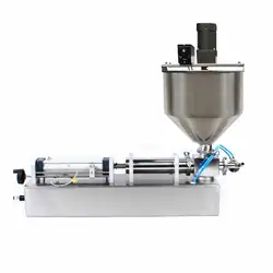 Viscous Paste Filling Machine Stirring Mixing for Food Paste Cream Bottle Filler Liquids Watercress Sauce Gel Filling Machine