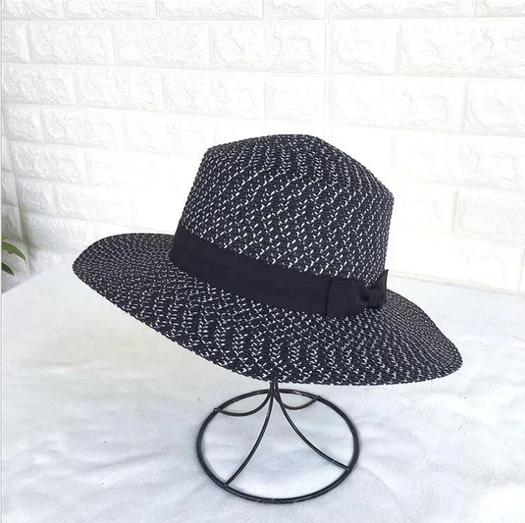 

2024 Summer paper straw hat big brim bowtie women's hat cool nice hats for women sun hat beach hat high quality straw women hats