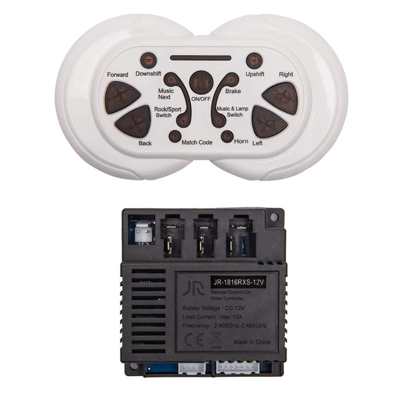 JR-1816RXS-12V Kids Powered car 2.4G Bluetooth Remote Control and Receiver for Children Electric Ride On Car Replacement Parts