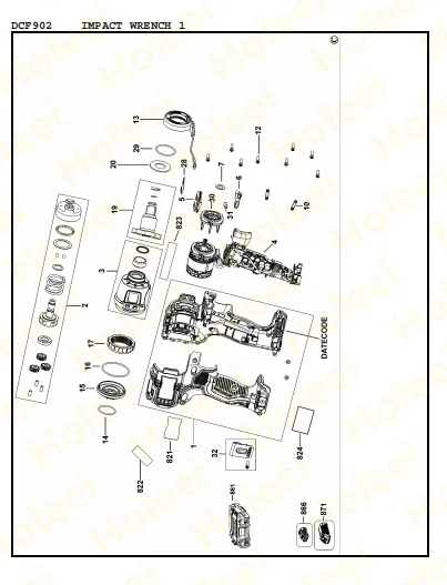 Base Voor Dewalt DCF801 DCF902 N538455