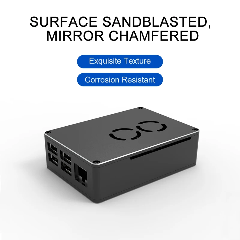 Raspberry Pi 4 Model B Variety of Interfaces Case Dual Fans Designed Shell for Raspberry Pi 4B