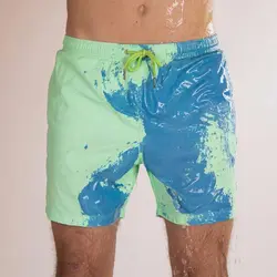2022 New Summer Men's Swimming Shorts Temperature Sensitive Color-changing Trunks Quick Dry Surfing Beach Shorts Dropshipping