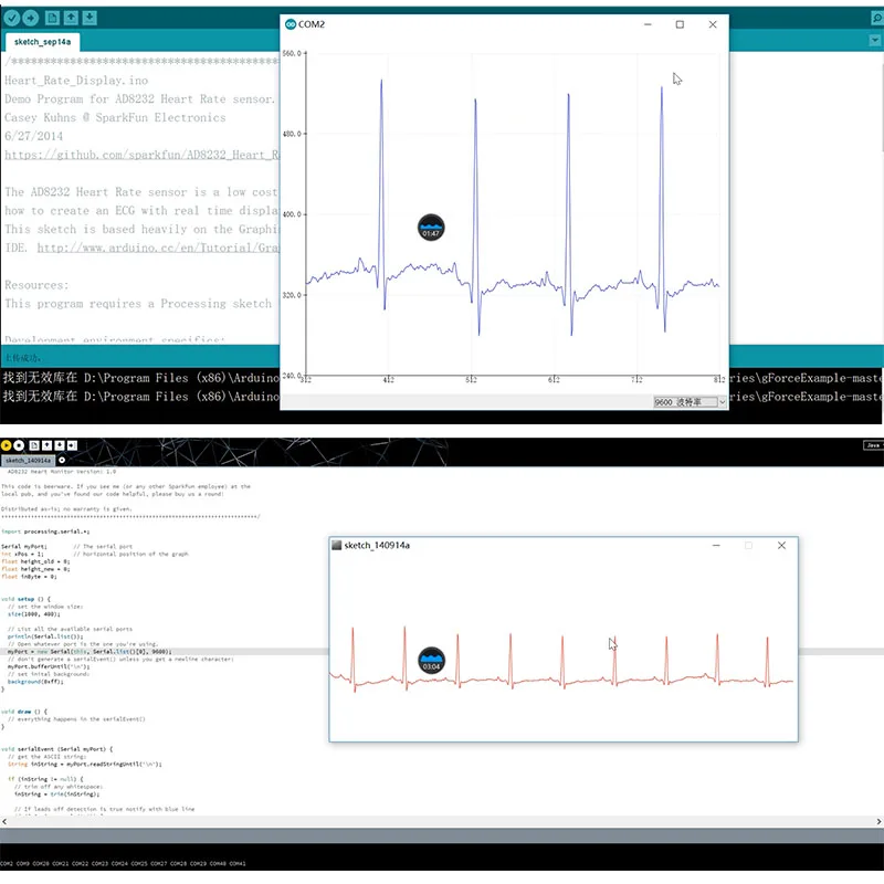 Bioelectric Signal Acquisition โมดูลการพัฒนา A-D8232 E-C-G Heart Rate Pulse Sensor E-E-G