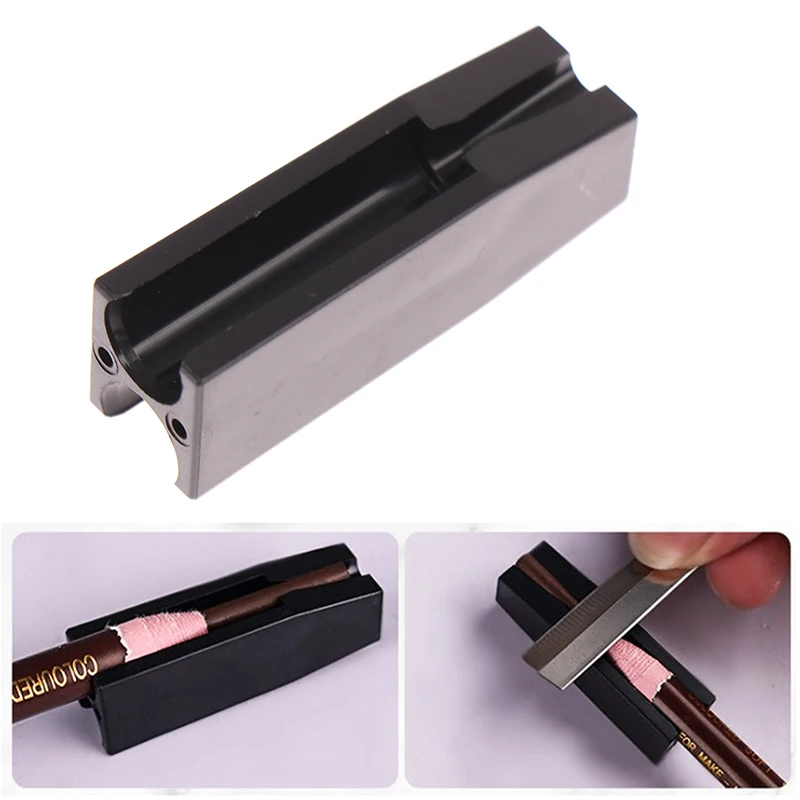 Metal 2 in 1 Eyebrow Pencil Sharpener Multifunctional Tools for Permanent Makeup Eyebrow Lip Liner Eyeliner Pencil Tattoo Supply