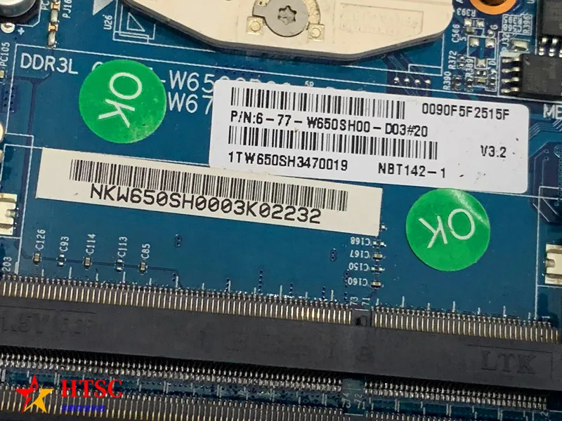 Carte mère originale pour Clevo W650SH, test OK