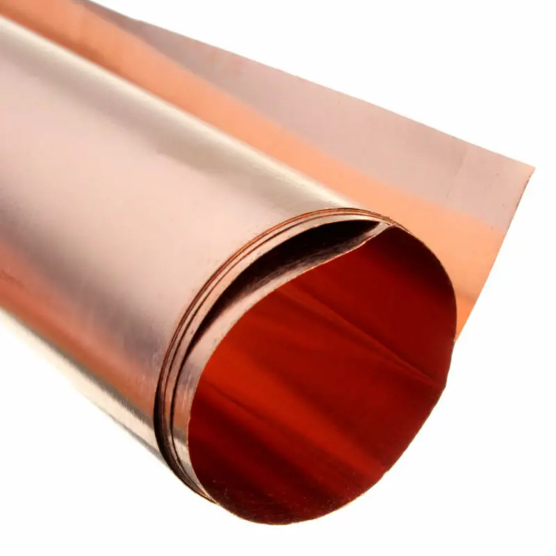 0.02mm to 0.5mm Width 200mm High Pure Copper Cu Metal Sheet Foil Pure T2 Copper Cu Metal Sheet Copper Belt Copper Strip