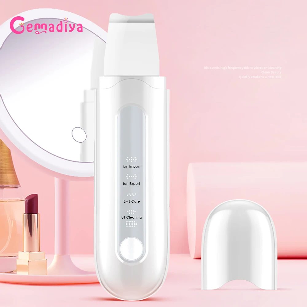 Ultrasonic Skin Scrubber Face Spatula Electric Pore Deep Cleaning Acne Blackhead Removers Peeling Shovel Beauty Devices Machine