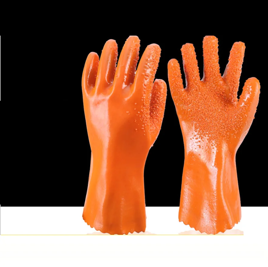 

Rubber Work Gloves Plastic-impregnated Anti-slip Oil-resistant Fish-killing Waterproof Labor Protection Gloves Wear-resistant