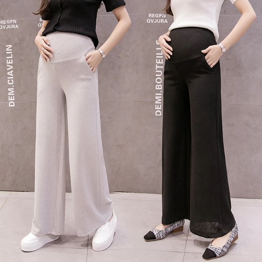 

Pregnant women's pants thin section loose wide leg pants spring and autumn clothing leggings autumn wear trousers stomach lift