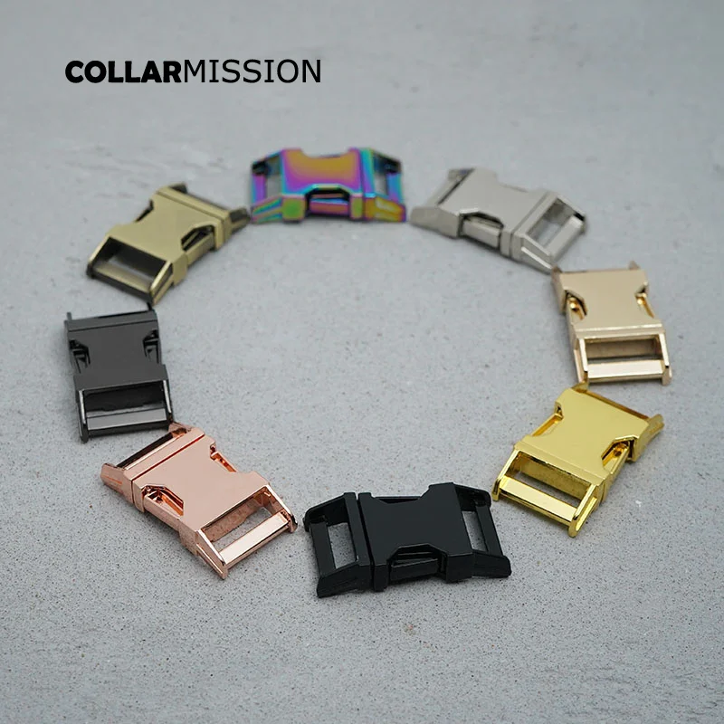 50pcs/lot High quality side release buckle kirsite DIY dog collar accessory durable security lock retailing 20mm webbing 8 kinds