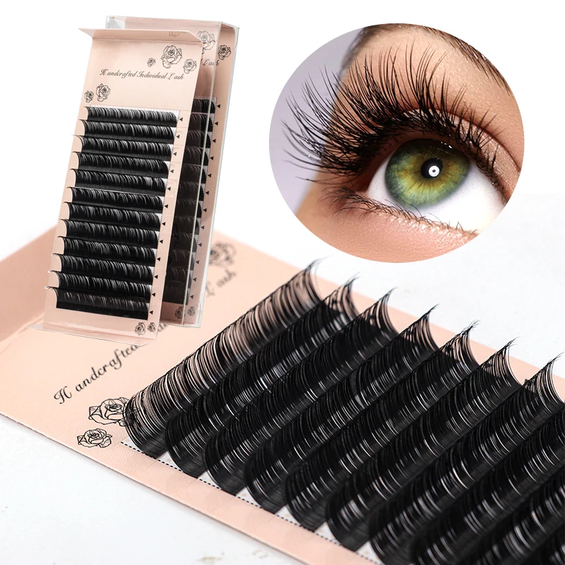 SHIDISHANGPIN Eyelash Extensions Natural C/D Curl Soft Wispy Individual False Lashes Professional Make up Tool Cilia Faux Cils