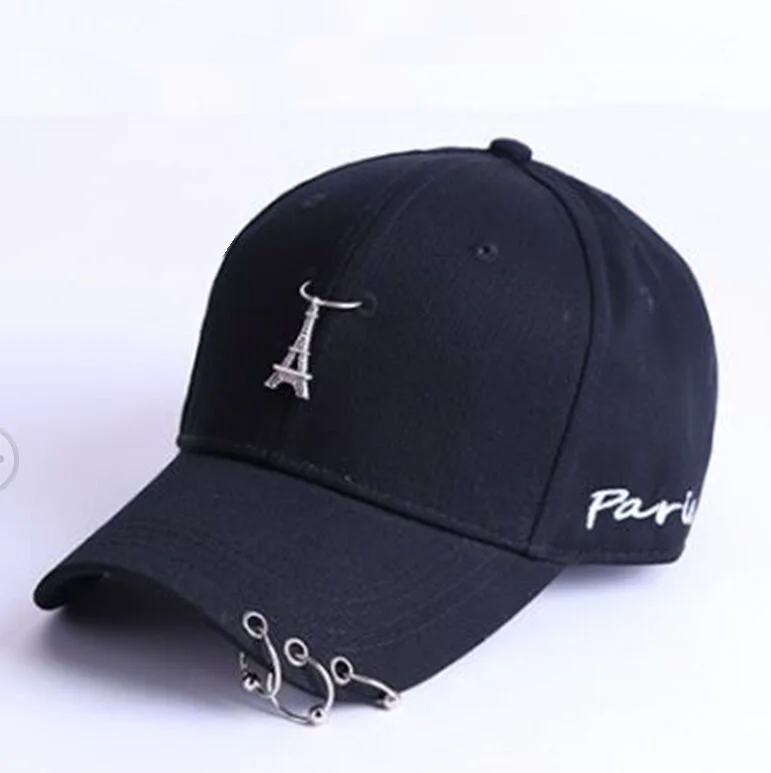 

Kids Metal Eiffel Tower Pendant Hip Hop Hats Children's Boy Cotton Baseball Caps Snapbacks Girs Casquette Gorras