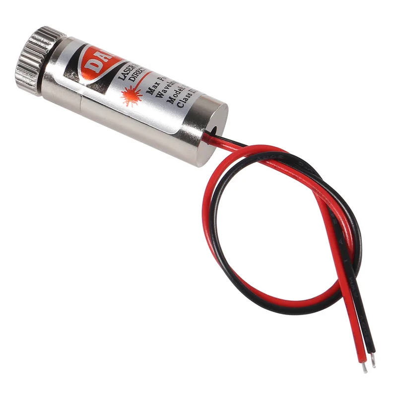 650nm 5mw ponto vermelho/linha/cruz laser módulo cabeça lente de vidro focalizável classe industrial