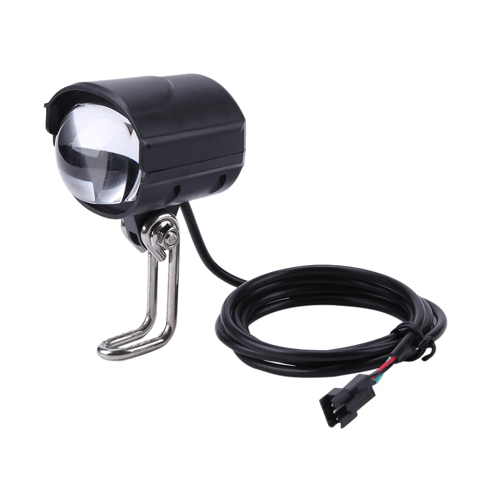 E-bike Light Headlight 85 Lux Input DC 12V 36V 48V 60V Ebike Lamp Install Handlebar LED Electric Bicycle Light with Horn