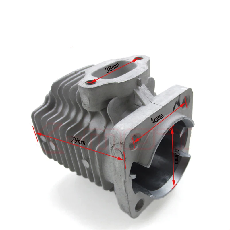

2 Stroke 49cc Minimoto 40mm Cylinder Head For Engine Parts Chinese Pocket Dirt Bike Mini Kids ATV Quad Baby Crosser