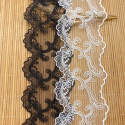 14yd Polyester Silk + Mesh Embroidered Lace Garment Lace Ribbon Fabric Trims Trimmings DIY Handmade Sewing Accessories