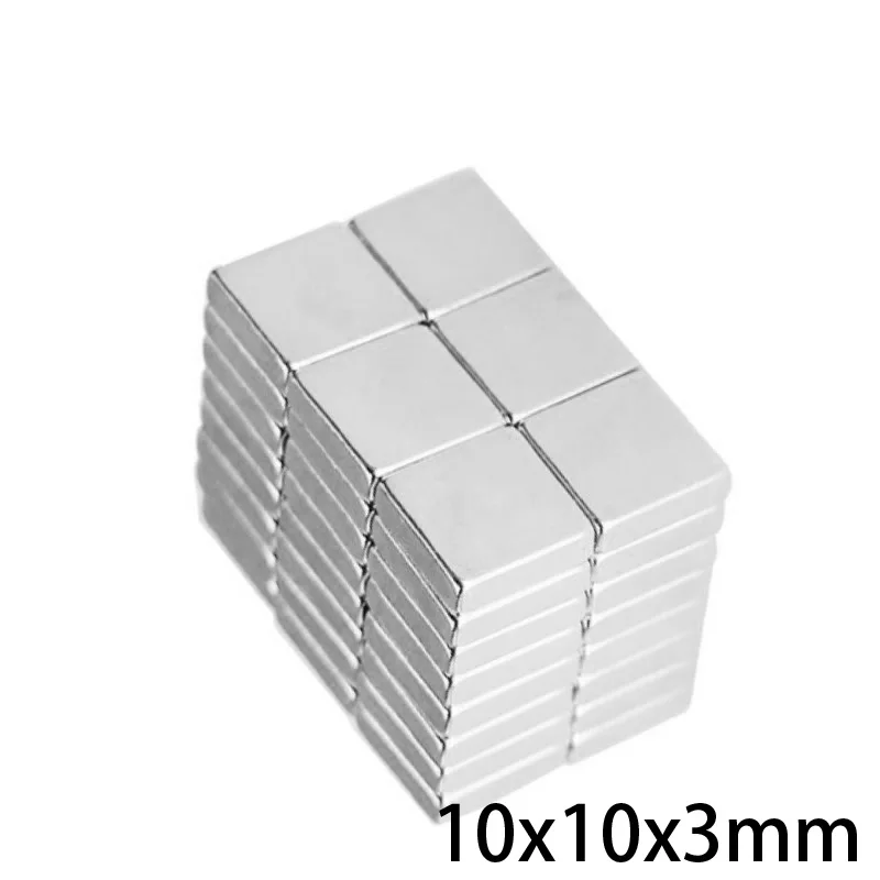 10 ~ 200pcs 10x10x3 millimetri Quadrate Potenti Magneti 10x10mm Al Neodimio Magnetico N35 10x10x3 millimetri Blocco di Forte Magnete 10*10*3mm