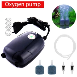 Aquarium Air Pump Fish Tank Mini Silent Compressor Single Double Outlet Oxygen Pumps Aquariums Aquatic Accessories 220V 3W 5W