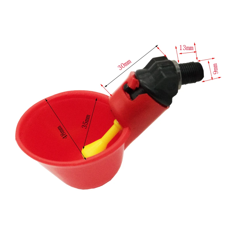 50 Pcs Automatic Quail Drinker Chicken Waterer Bowl Straight Pipe With Yellow Nipple Farm Poultry Drinking Water System