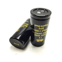 2PCS Nover 10000uF 100V Fever Bronzing AUDIO Electrolytic Capacitor 35x80mm