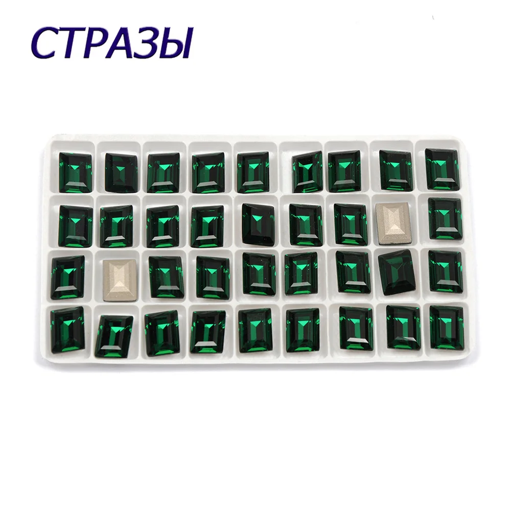 CTPA3bI Crystals Emerald Color Rhinestones Point Back Sewing Glass Stones With Claws Beads DIY Wedding Dress Clothes Decoration