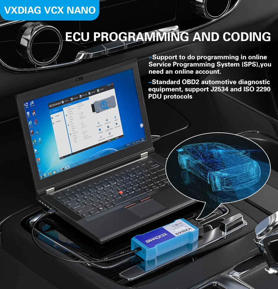 VXDIAG VCX NANO dla GM i Opel OBD2 skaner kodów auto narzędzia diagnostyczne programowanie ECU diagnostyka samochodu dla chevroleta i buicka