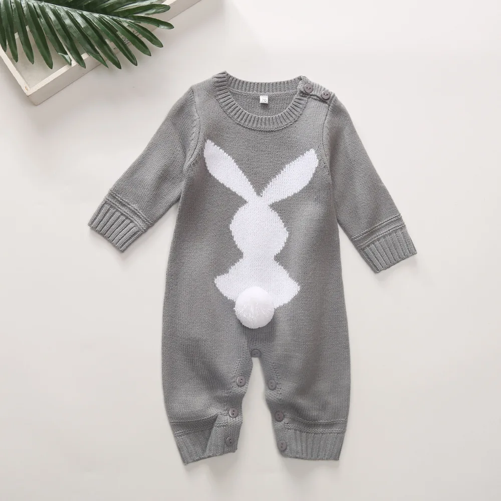 Infant Baby Girl Newborn Baby Clothing Set Cute Wool Ball Knitted Autumn Winter Romper Boys Girls Jumpsuit Outfit Clothes 0-24M