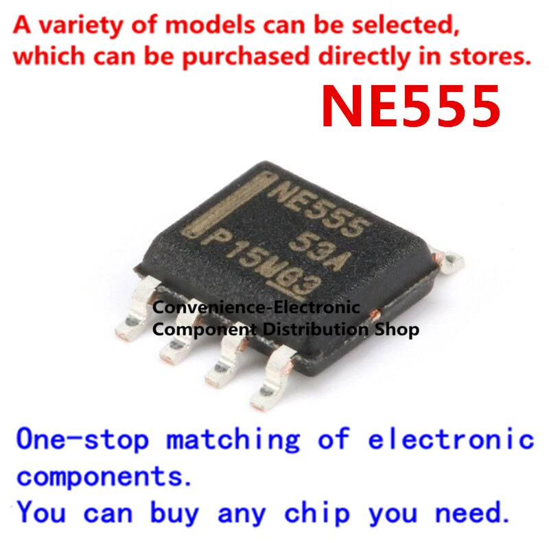 10PCS/PACK NE555 N555 NE555DR NE555PWR TSSOP-8 SOP SMD SOIC-8  single timer/oscillator IC