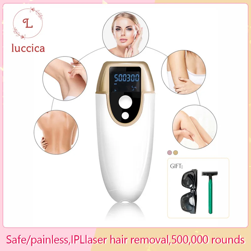 LUCCICA-High quality portable laser epilator permanent skin rejuvenation ipl hair removal home 180 Degree Rotating Head