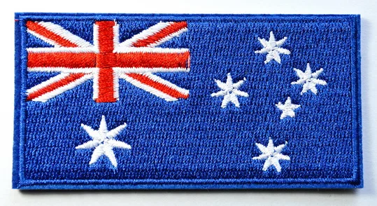 1x Flag of Australia Australian Aussie Oz down under applique iron on patch (≈ 9.1 * 4.6 cm)