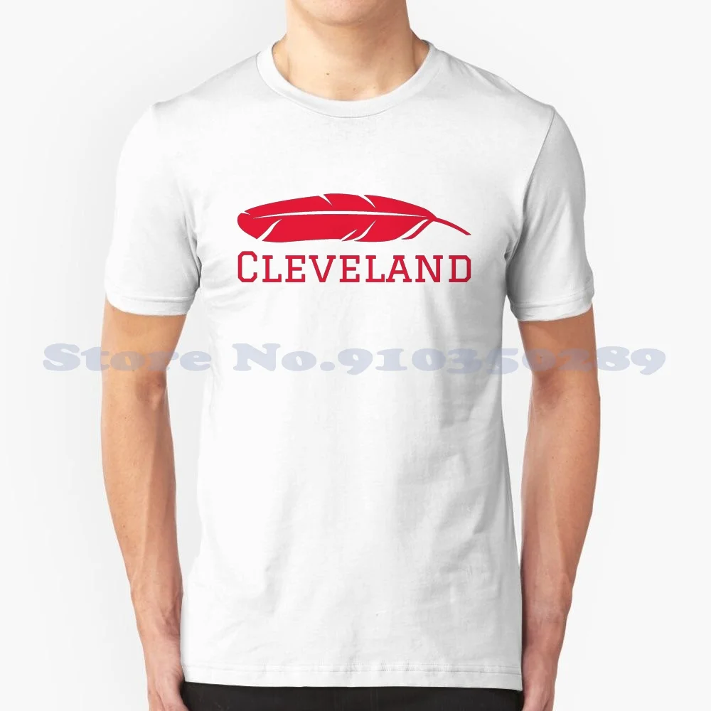 Cleveland Baseball Ohio Cle Indians Feather Shirts , Stickers , More Essential T Shirt 100% Cotton T-Shirt Tribe Basketball