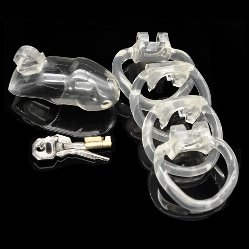 Man Chastity Cage Penis Bondage Glans Chastity Device with 4 Size Penis Ring Sex Toys Masturbator Erotic Urethral Lock for Men