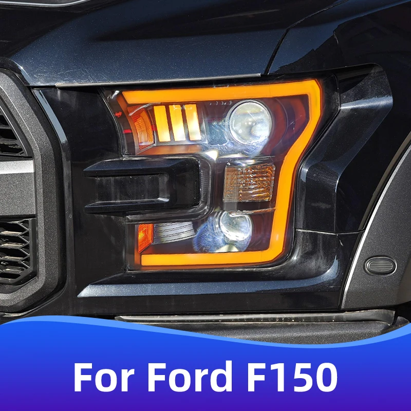 

headlight assembly is suitable for 15-20 Ford Rapto F-150 Raptor US-standard LED daytime running light steering for Ford F150