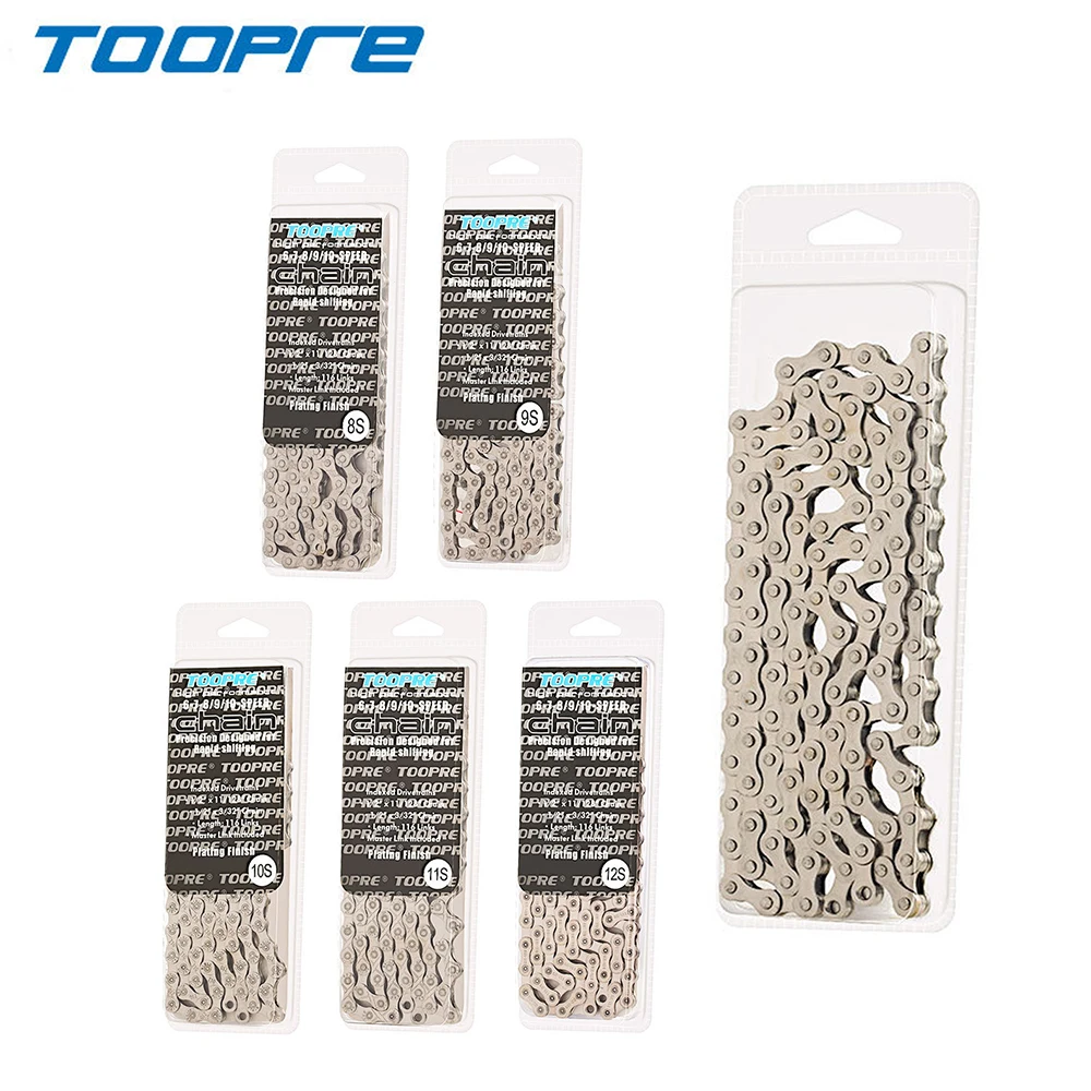 TOOPRE-Carbon Steel Road Foldable Bike Chain, Ultralight, MTB, 6, 7, 8, 9, 10, 11, 12 Speed, 18, 21, 24, 27, 30 36