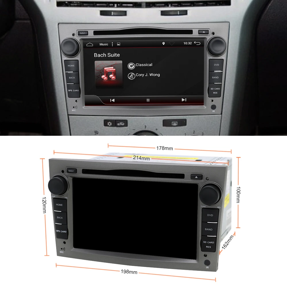 Eunavi 2 Din 4G Android 10 Car Radio DVD GPS Multimedia For Opel Astra H G J Vectra Antara Zafira Corsa Vivaro Meriva Veda USB