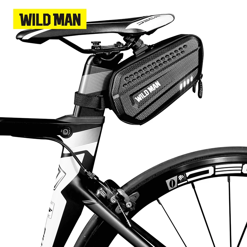 WILD MAN ES7 Bicycle Bag MTB Bag Tail Bag Waterproof Saddle Bag Seat Tail Pouch Cycling Package Road Mountain Bike