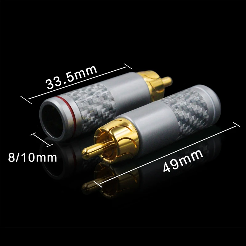 DIYLIVE MVS RCA Lotus Plug Audio Amp Signal Plug Male DIY Audio Cable Plug