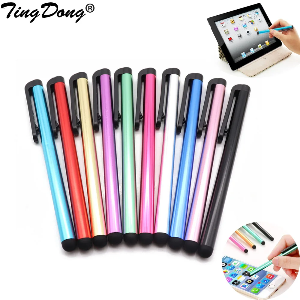 TingDong Clip Design Universal Soft Head For Phone Tablet Durable Stylus Pen Capacitive Pencil Touch Screen Pen