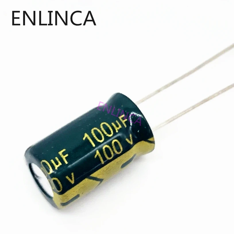 20pcs/lot BC13 high frequency low impedance 100v 100UF aluminum electrolytic capacitor size 10*13 100UF 20%