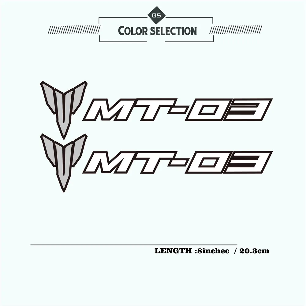 Motorcycle decorative  accessories reflective stickers  film decals for  Yamaha MT-03 mt03 mt 03