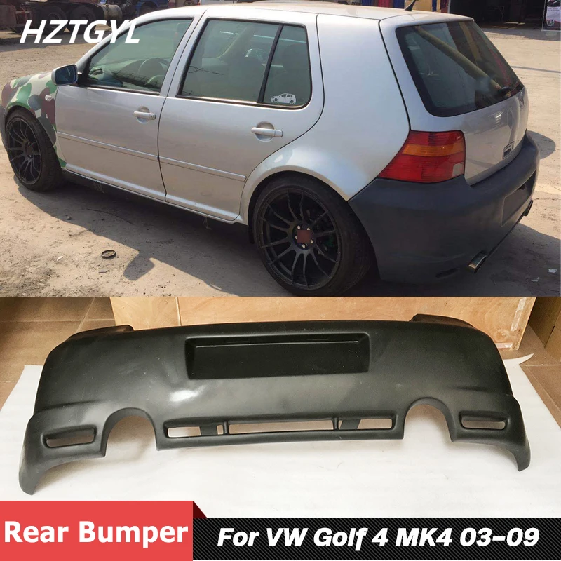 Unpainted ABS Material Car Body Kit Rear Bumper For VW Golf 4 MK4 Facelift R32 Style 2003-2009