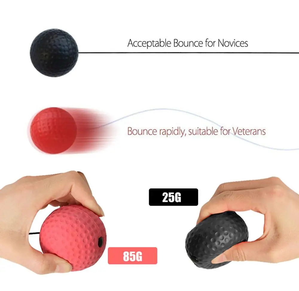 Boxing Reflex Ball Fight Ball Punching Speed Ball for Boxing Training Gym Exercise Coordination With Headband Improve Reaction