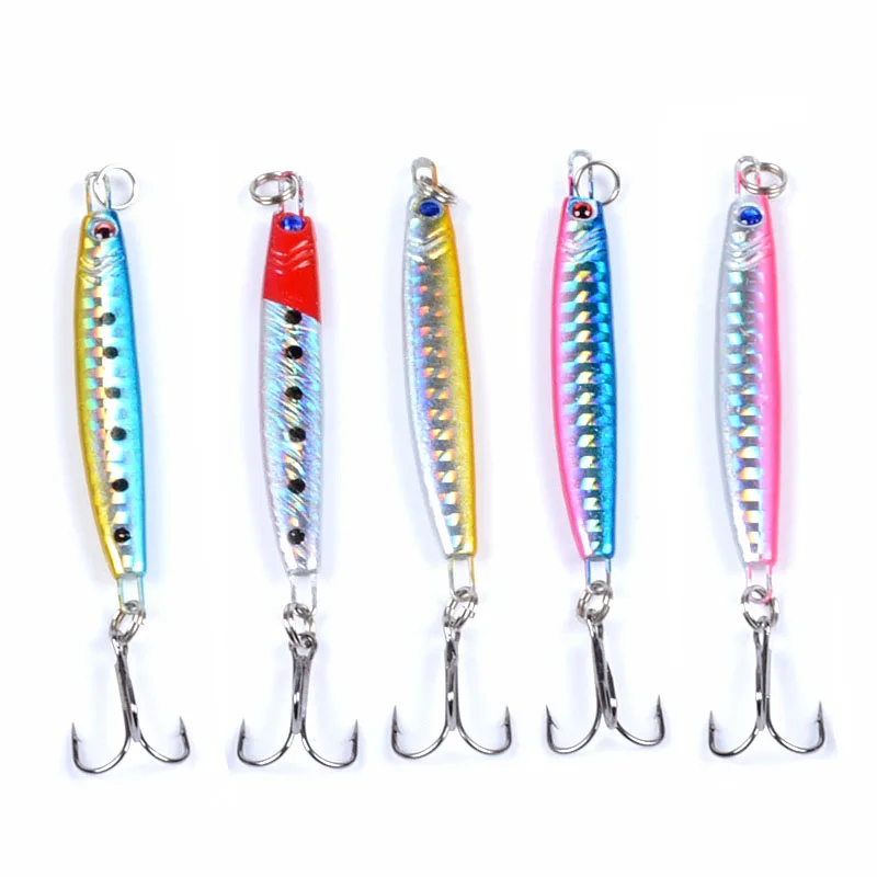 1pcs 13.2g Fishing Lure Metal VIB Sinking Pencil Spinner Spoon Sequins Hard Bait Hooks Peche Jig Minnow Bait  Tackle Artificial