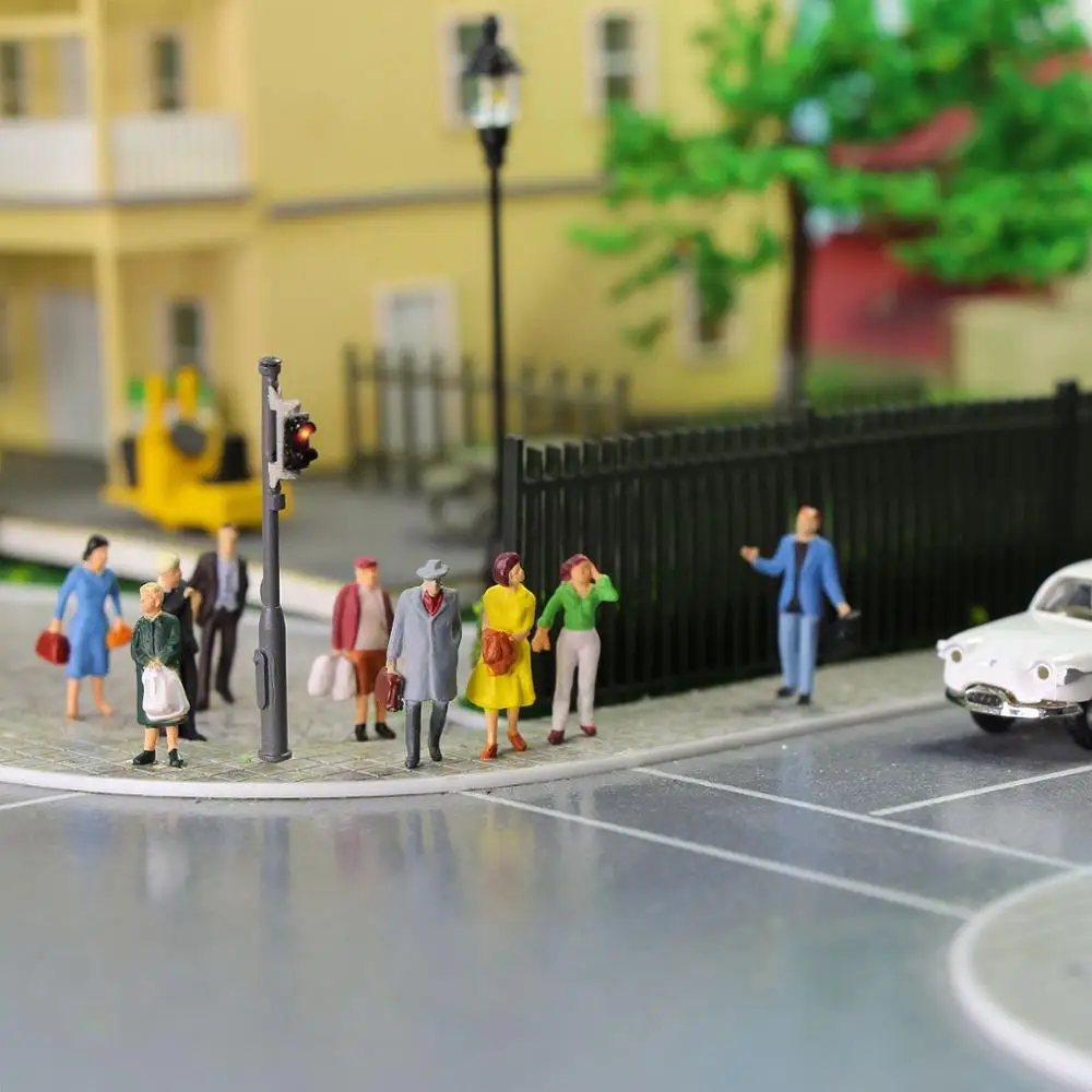 30pcs/60pcs HO Scale Seated Standing People 1:87 Figures Passenger Model Building Kit P8721