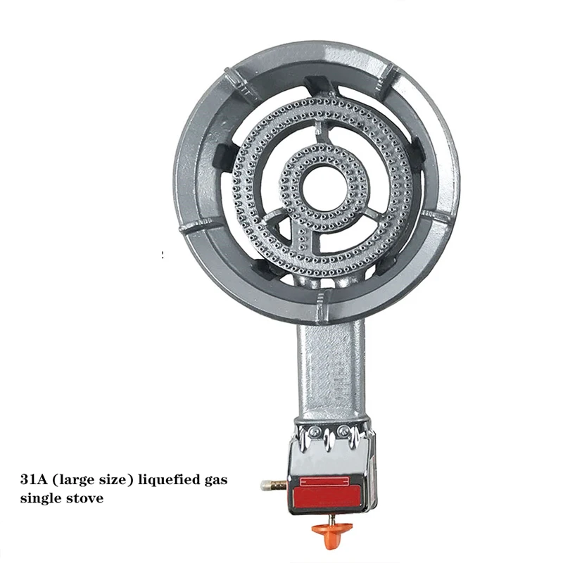 Brûleur simple extérieur en acier inoxydable, cuisinière à gaz, gaz naturel, poêle à gaz de pétrole vequefié, feu simple, Eva basse pression