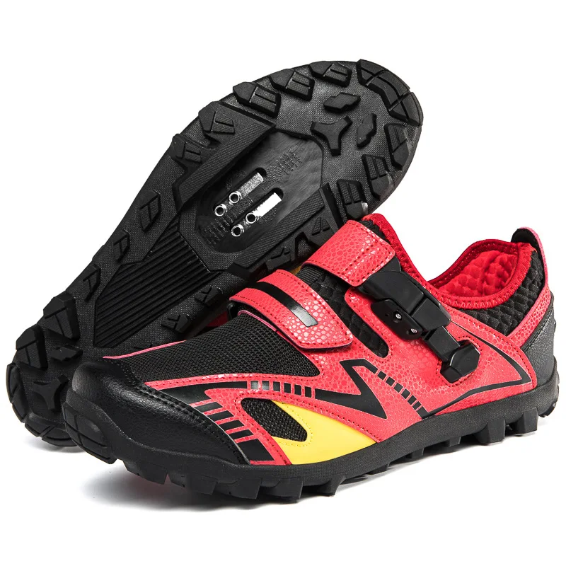 Rubber mountain bottom cycling shoes casual non-locking hard bottom cycling shoes men and women road mountain bike shoes