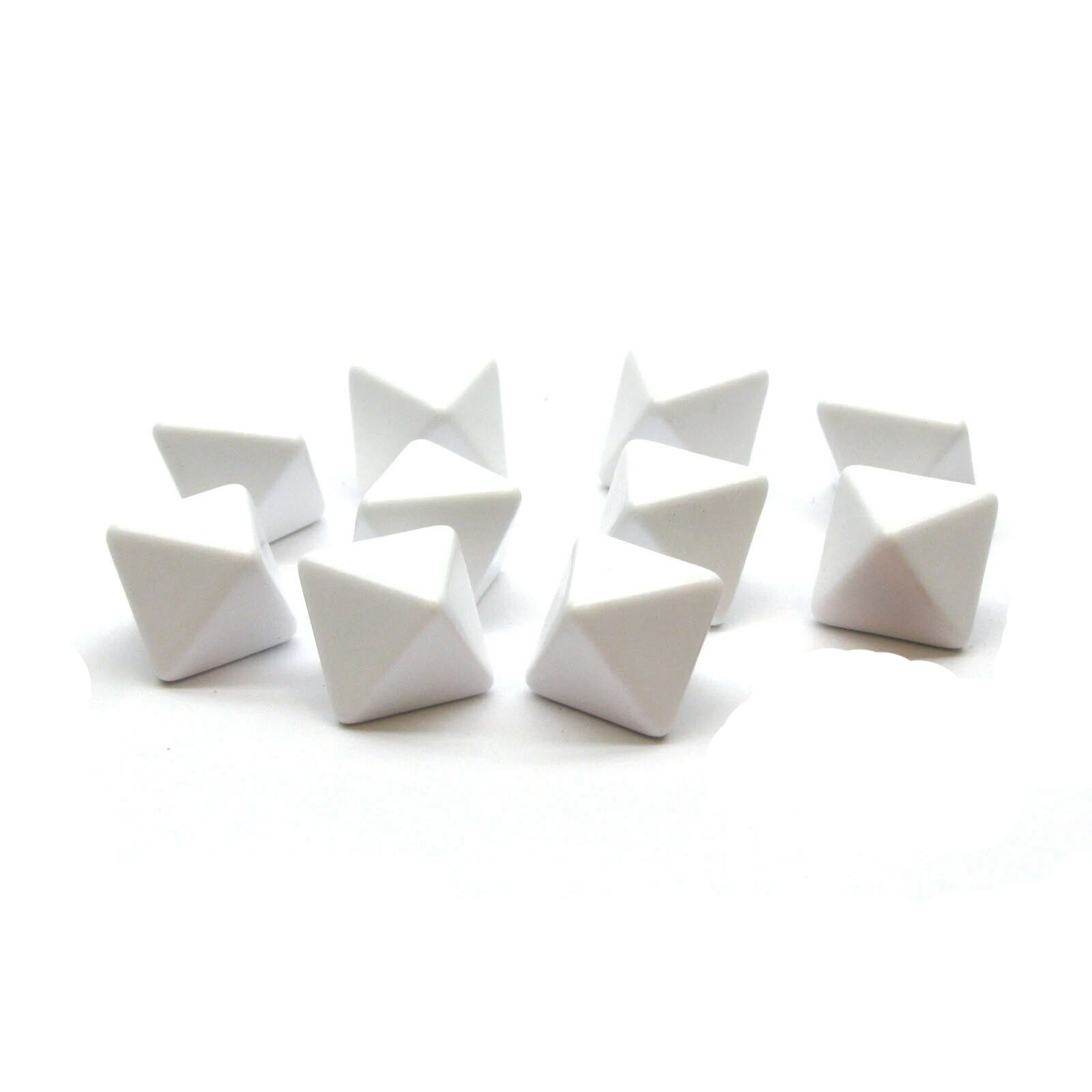 

10PCS 15mm D8 White Blank Dice Written By Pen For Board Games Accessories