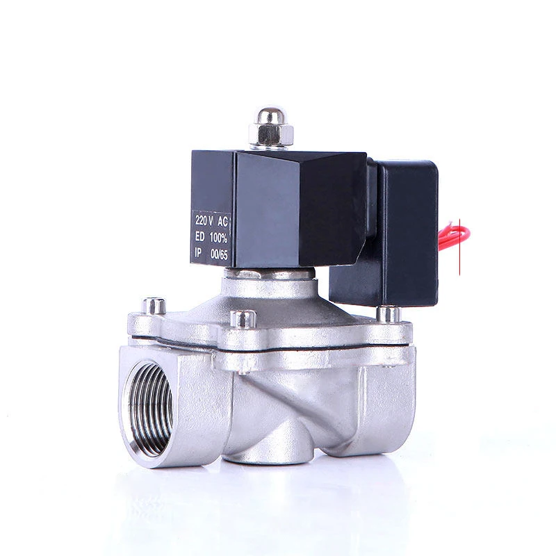 DN25 Normally Closed Solenoid Valve Water Stainless Steel Solenoid Valve IP65 Fully Enclosed Coil