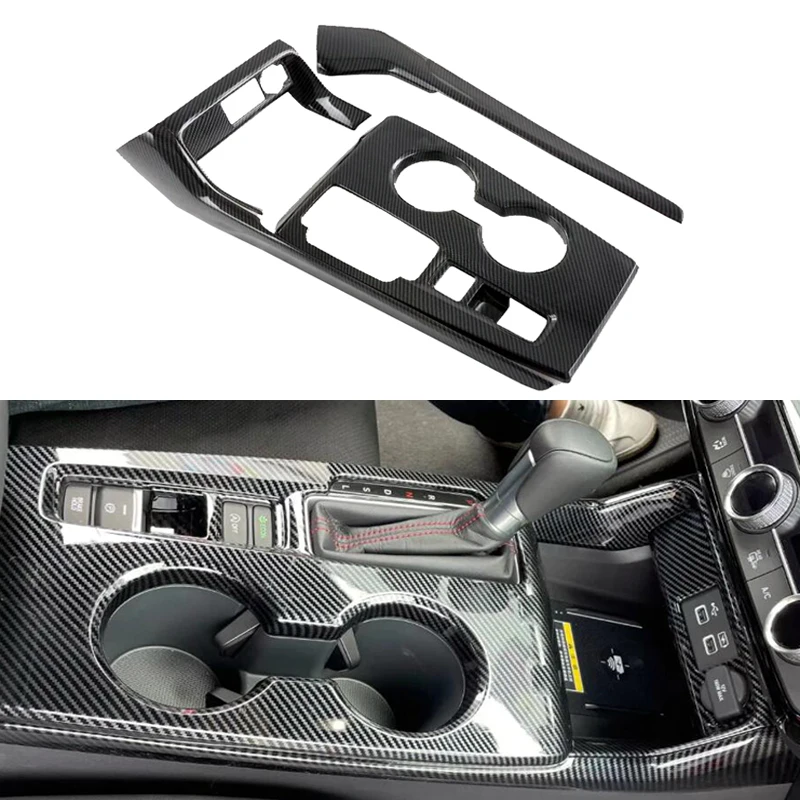 For Honda Civic 11th Gen 2021 2022 Internal Center Control Gear Box Shift Panel Cover Cigarette lighter USB cover Styling